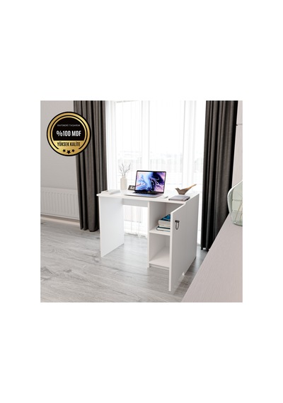 Matilda Çalışma Masası Kapaklı Modern Tasarım Beyaz Matilda Çalışma Masası Kapaklı Modern Tasarım Beyaz
