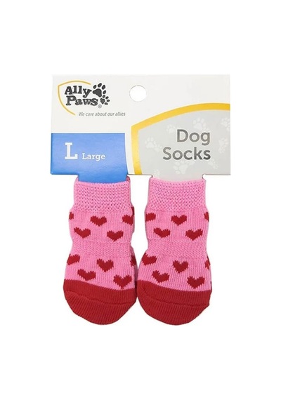 Ally Paws Kaymaz Tabanlı Köpek Çorabı 4lü Large