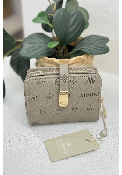 Armine C01 Kadın Baskılı Cüzdan Siyah