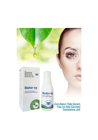 Blefar-Ex Çay Ağacı Yağı İçeren Göz Çevresi ve Yüz Yıkama Jeli 100 ML
