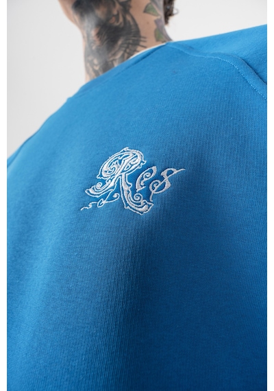 Respire Erkek Empire Of Res Nakışlı Oversize Sweatshirt Mavi