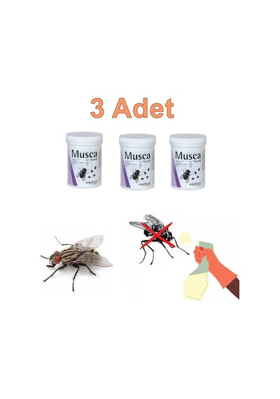 3 Adet Musca 100 Gram Granül Karasinek Uzun Süre Etkili Kaılıcı Pire Kara Sinek Sivrisinek