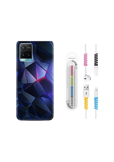 Vivo Y33S Kılıf Kablo Koruyuculu Üçgenler 2 1872