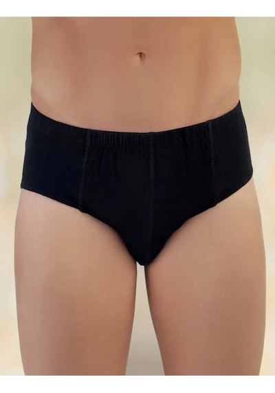 İki Yıldız Erkek Penye Slip Külot 6'lı Paket 07 Siyah