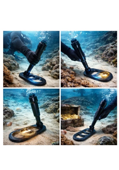Sualtı Metal Dedektörü İkinci El Hassas Arama 60 Metreye Kadar Su Geçirmez Scuba Dedektör