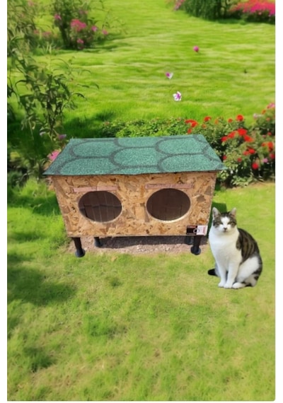 Kedi Yuvası 2 Li Özel Tasarım Dış Ve Iç Mekan