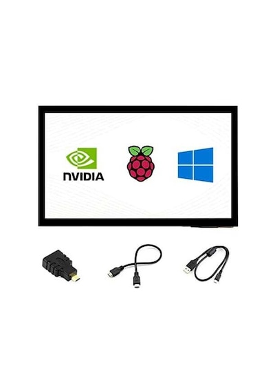 Raspberry Pi - Jetson Nano - Pc İçin 10.1inç Kapasitif Dokunmatik Lcd E Ekran Modülü - 1024 600 Piksel Hdmı - Ips Tam Lamine Ekran