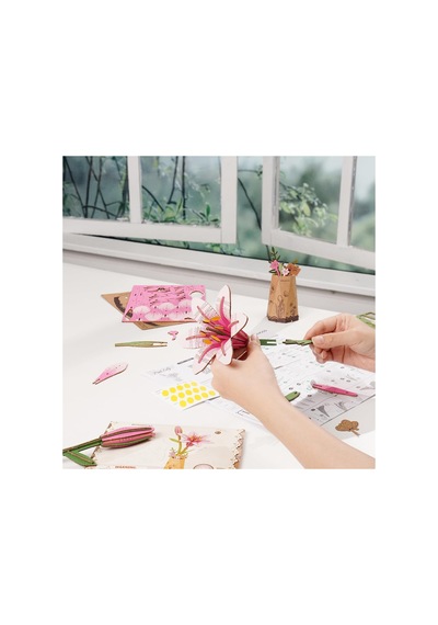 Ahşap Lilyum Maketi 3d Puzzle Ahşap Minyatür Maket Kiti Dıy Kendin Yap