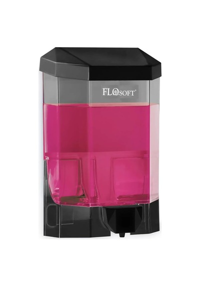 Flosoft F032 Sıvı Sabunluk 500 Ml. Sıvı Sabun Ve Dezenfektan Dispenser, Siyah Renk Diğer