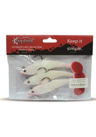 Captain 3568 Cracker Soft 12cm 26gr Levrek Turna Silikonu 3'lü Set Suni Yem