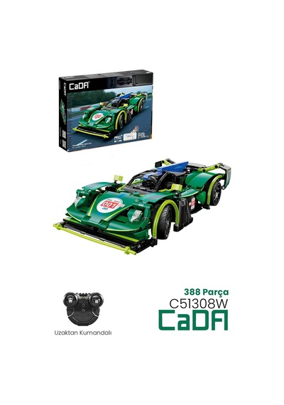 Cada Uzaktan Kumandalı Emerald Spor Araba 388 Parça Oyuncak Yapım Seti Blok Araba Ff-c51308w