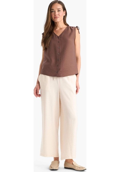 DeFacto Regular Fit Cep Detaylı Geniş Paça Pantolon F0988AX25SMBG115
