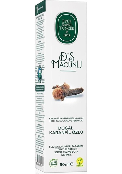 Doğal Karanfil Özlü Florürsüz Diş Macunu 90 Ml