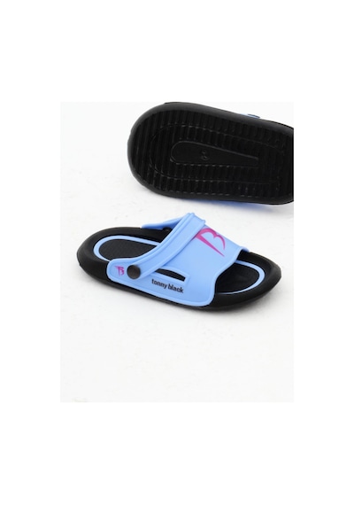 Tonny Black Poıli Taban Logolu Çocuk Unisex Mavi Terlik Tbacr896 Mavi