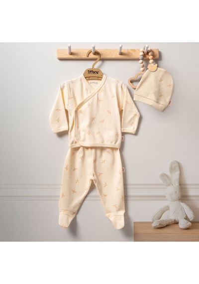 Tiffany Baby & Kids Tiffany Baby Organik Bird Theme 3'lü Zıbın Seti 2424078 Ekru