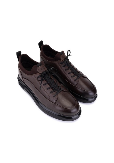 Tamer Tanca Erkek Hakiki Deri Kahverengi Sneakers & Spor Ayakkabı 1145 20548 Erk Ayk Y26 Kahve Anl