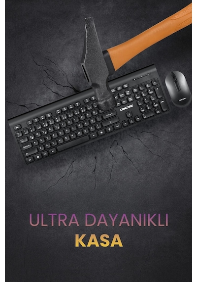 Kablosuz Multimedya Türkçe Q Klavye Mouse Seti Diğer
