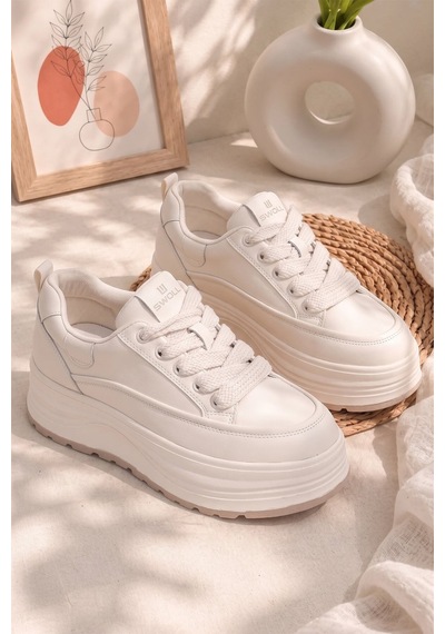 Ayakkabı Fuarı Elit Hml262-1102 Kadın Klasik Sneaker Beyaz