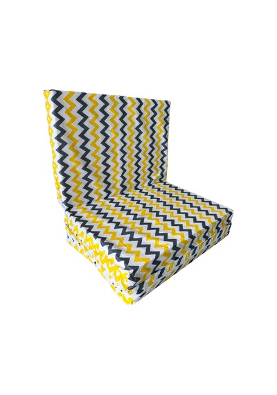 Katlanır Yer Yatağı Ve Tek Kişilik Sünger Katlanır Minder Yatak 90x190x10 Cm-sarı Gri Zikzak