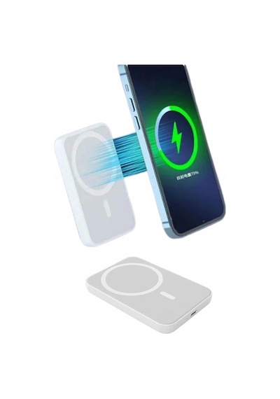 İos Uyumlu Magsafe Kablosuz 15w Şarj Powerbank Magesafe Çok Renkli