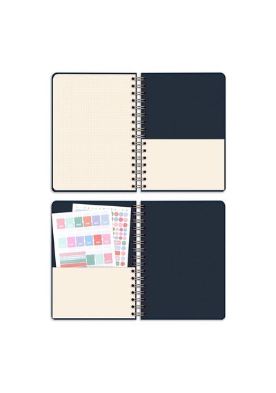 Bullet Journal Edition A5 15x21 Cm Spiralli Noktalı Tarihsiz Not Defteri Yıldızlar Genel