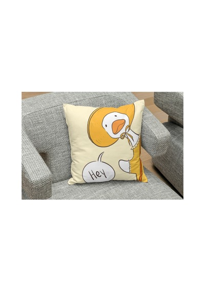 0wl Bag Sevimli Ördek Desenli Kare Yastık Kılıfı Çok Renkli