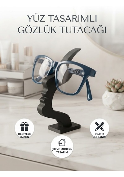 Surat Figür Tasarımlı Gözlük Tutucu Ve Çok Amaçlı Organizer