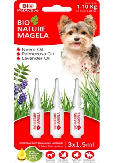 Bio Petactive Köpek Dış Parazit Kovucu Deri Bakımı Ense Damlası 3 x 1.5 ML