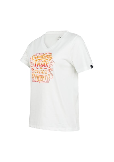 2as Alone Baskılı V Yaka Kadın T-shirt 411 Beyaz
