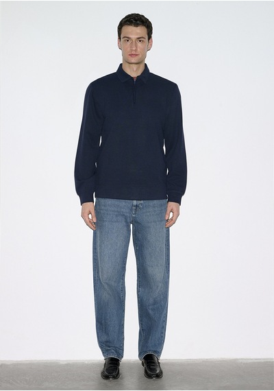 Mavi - Esnek Lacivert Travel Polo Sweatshirt 0s10561-70497 Lacivert