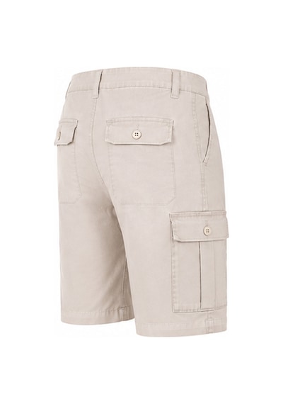 Serseri Jeans Erkek Likralı Kargo Şort Rahat Kalıp Çok Cepli Premium Günlük Casual Yazlık Şort Taş
