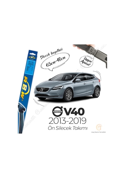 RBW Volvo V40 2013 - 2019 Ön Muz Silecek Takım