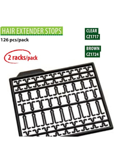 Cz 1717 Hair Extender Stops Clear (126pcs)