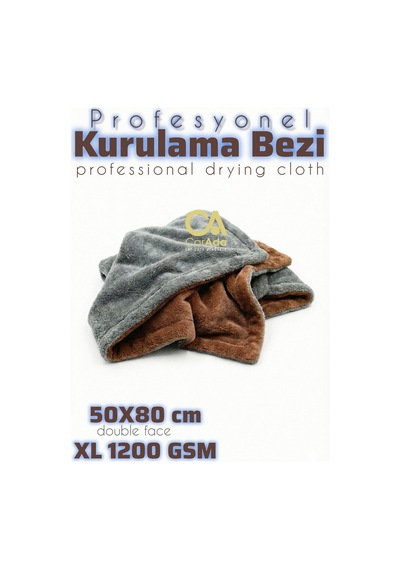 Twisted Pile Oto Kurulama Ve Temizlik Havlusu Gri-kahverengi 1200 Gsm / 50cmx80cm