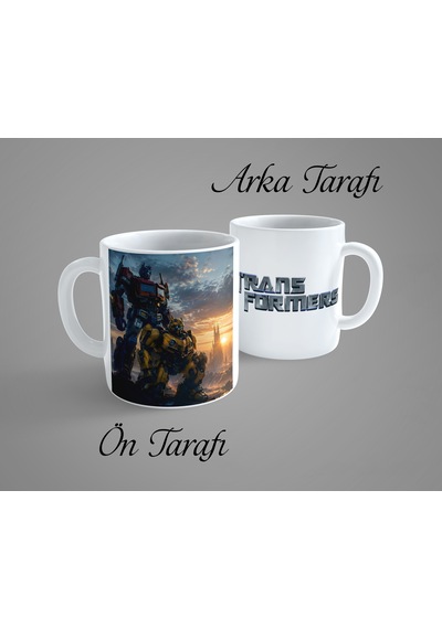 Transformers Optimus-bumblebee 4 Porselen Kupa Bardak Beyaz