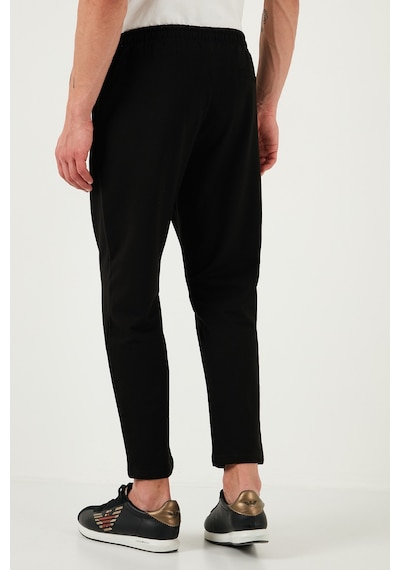 Buratti Pamuklu Regular Fit Yüksek Bel Düz Paça Çimalı Jogger Erkek Pantolon 5908058 Siyah