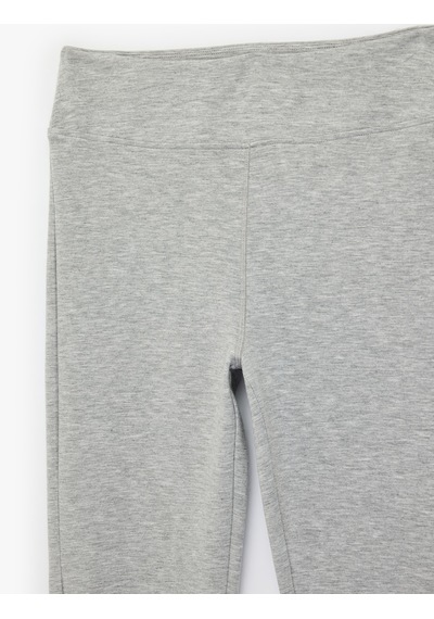 Koton Slim Fit İspanyol Paça Tayt Gri 6sak80091ek Gri