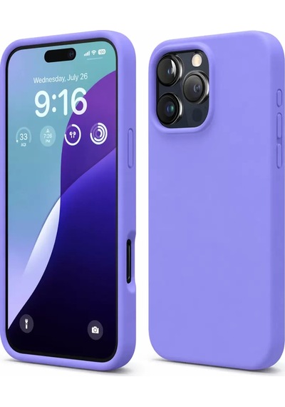 Newface Apple İphone 16 Pro Max Kılıf Nano İçi Kadife Silikon - Lila