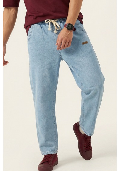 Erkek Rahat Kesim Baggy Jean Pantolon 30073 - Mavi