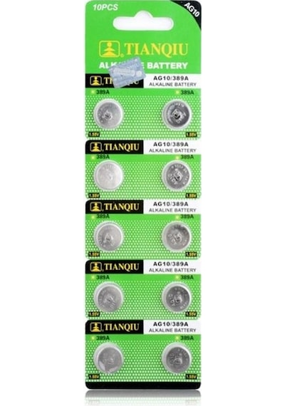 Tianqiu Ag10 Lr1130/389 Alkalin Düğme Pil 10'lu