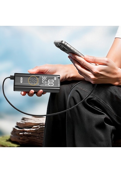 Go Des Gd-b638 Led Işıklı Araç Hava Kompresörü Ve Powerbank Özellikli 12v Siyah Siyah