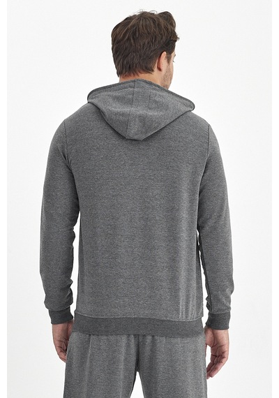 Monox Erkek Kapüşonlu Mevsimlik Sweatshirt 001 Antrasit
