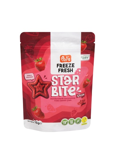 Pol's Freeze Fresh Star Bite Çilek 15 G - 8 Adet Tarı