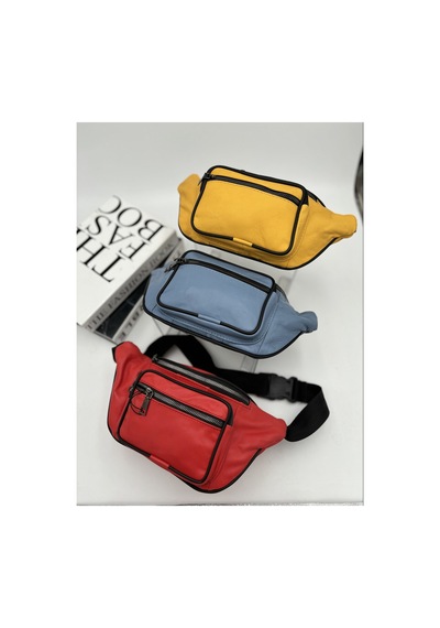 Nahitatyana Unisex Sarı Çok Cepli Hakiki Deri Freebag Bel Çantası Sarı - 631207384 Sarı