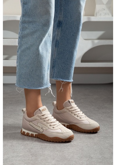 Valenza Paraşüt Ortopedik Sneaker Bej Açık Bej