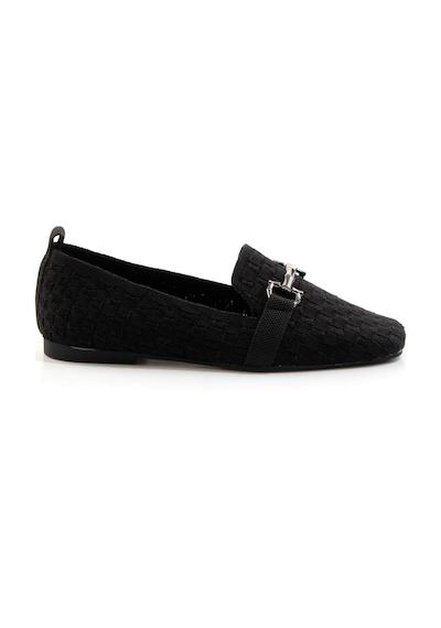 Bambi Siyah Nikel Kadın Loafer Ayakkabı K01327020182 Siyah
