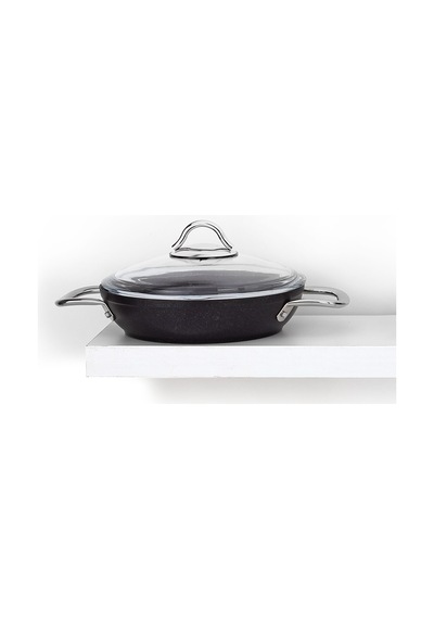 Bonera Pro Plus Güveç 18 Cm Kapaklı Omlet Tava Siyah