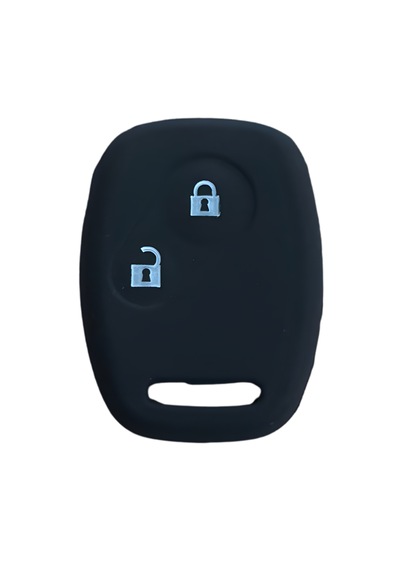 Autohan Keys Silikon Anahtar Kılıfı Honda Civic Fd6 Crv Accord İçin, 2 Buton, Sustasız, Siyah