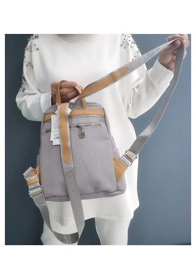 Just Polo Kadın Gri Taba Büyük Boy Sırt Çantası