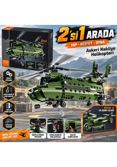 Ers 3004031 Askeri Helikopter 2ın1 394prç